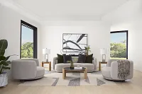 Presley Light Gray Fabric Sofa