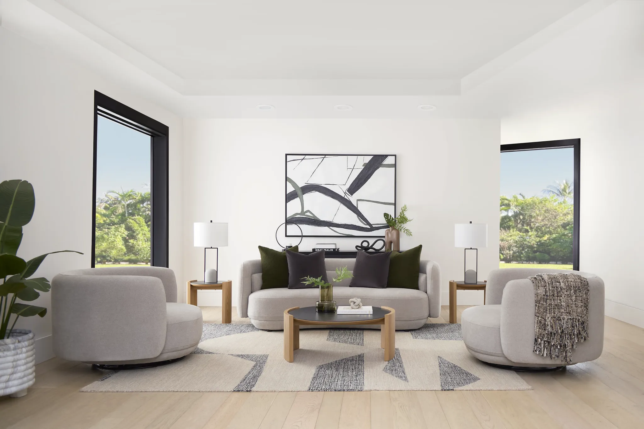 Presley Light Gray Fabric Sofa