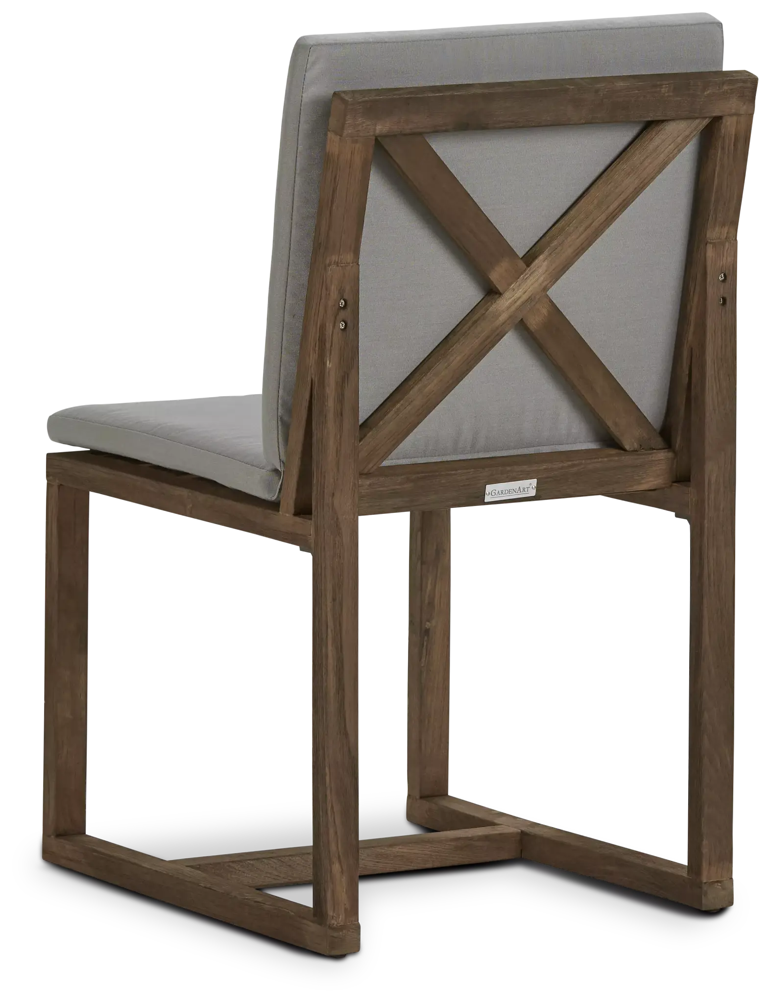 Linear Teak Dk Gray Side Chair Linear Teak Dk Gray Side Chair
