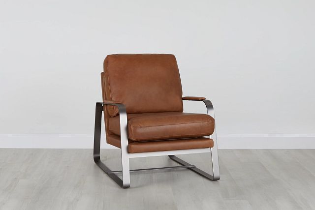 Lex Brown Leather Accent Chair (0)