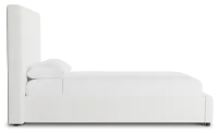 Grayton Sutton White 54" Upholstered Platform Bed