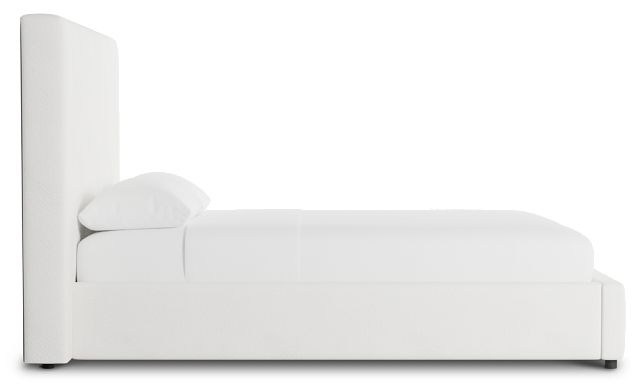Grayton Sutton White 54" Upholstered Platform Bed