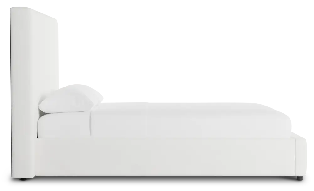 Grayton Sutton White 54" Upholstered Platform Bed Grayton Sutton White 54" Upholstered Platform Bed