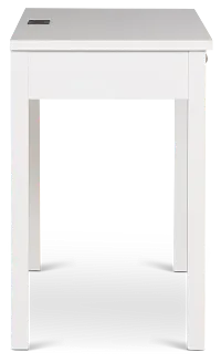 Charleston White 1-drawer Desk