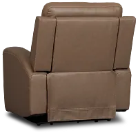 Belmont Dark Brown Lthr/vinyl Power Recliner