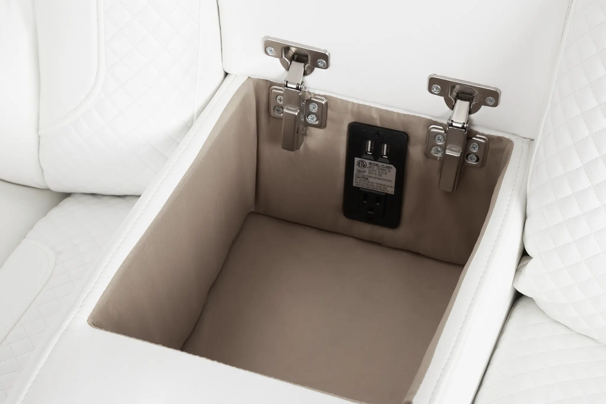 Troy White Micro Right Console Love Reclining Sectional Troy White Micro Right Console Love Reclining Sectional