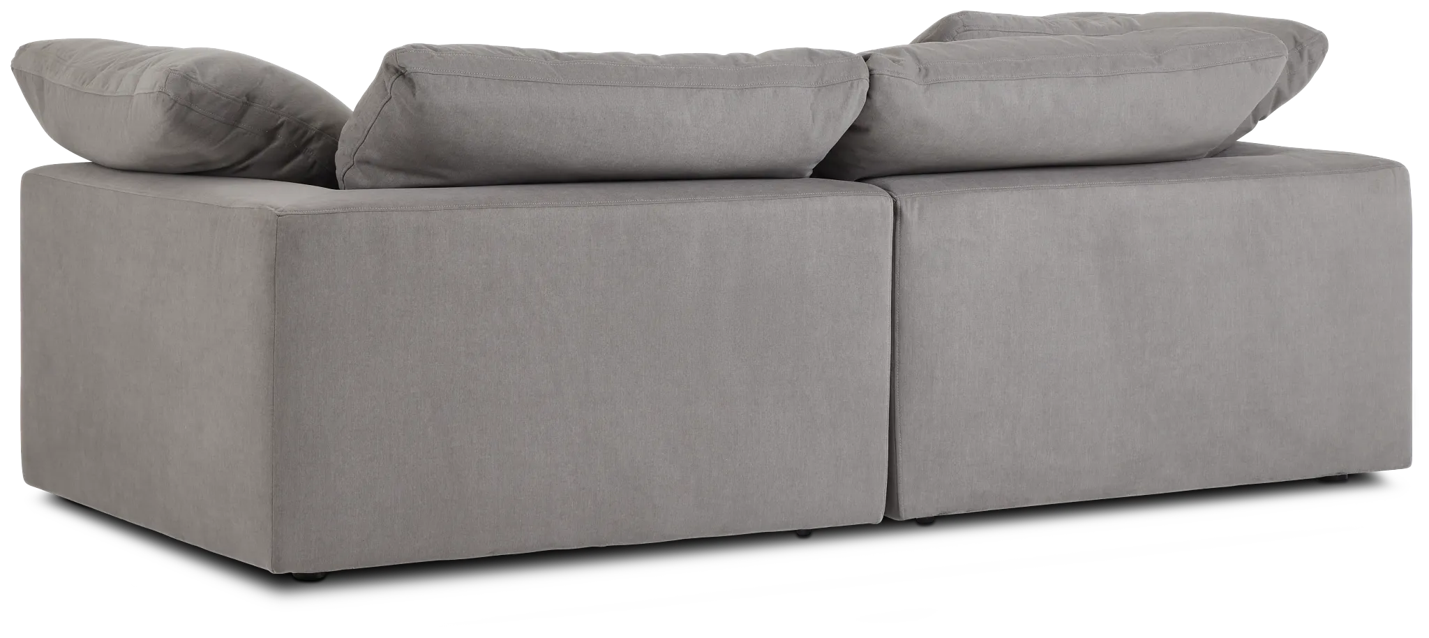 Nixon Light Gray Fabric 2-piece Modular Sofa