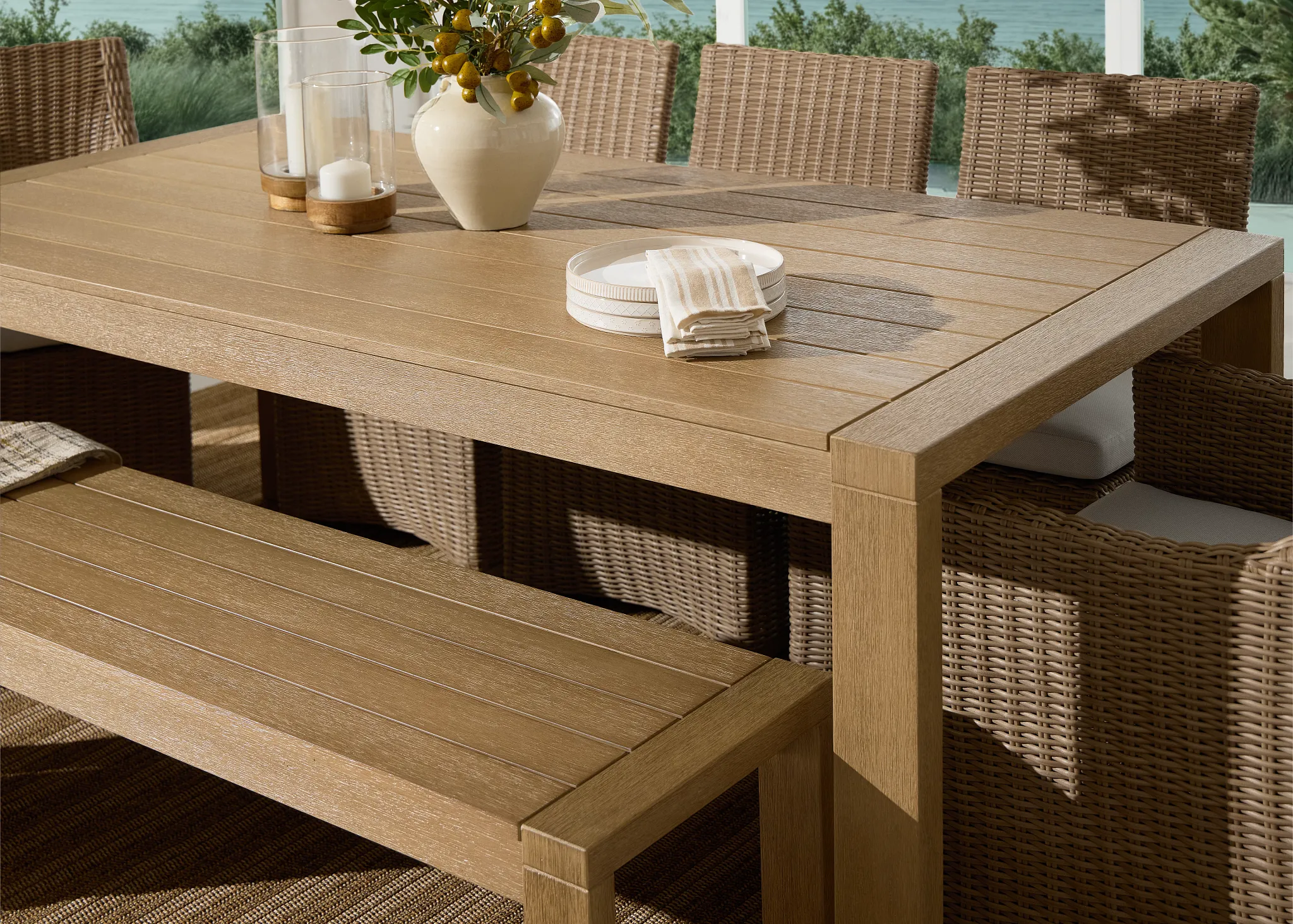 Montecito Mid Tone Rectangular Table