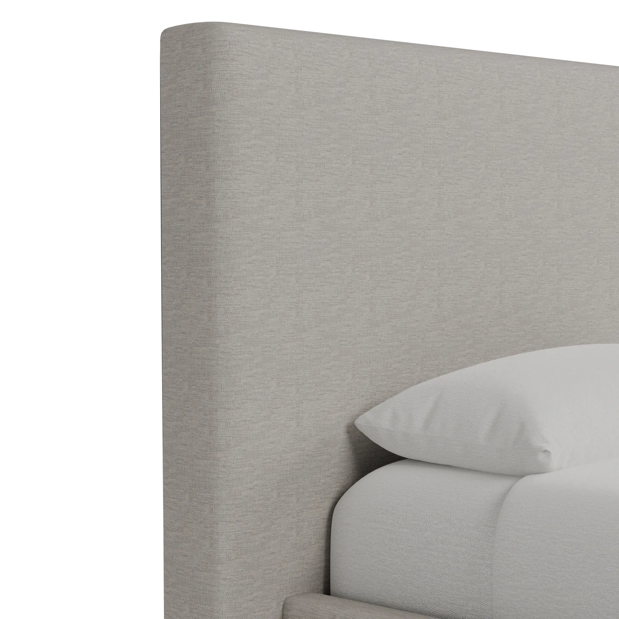 Grayton Maguire Pewter 54" Upholstered Platform Bed