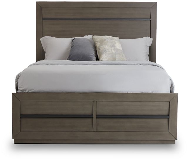 Zurich Gray Panel Bed