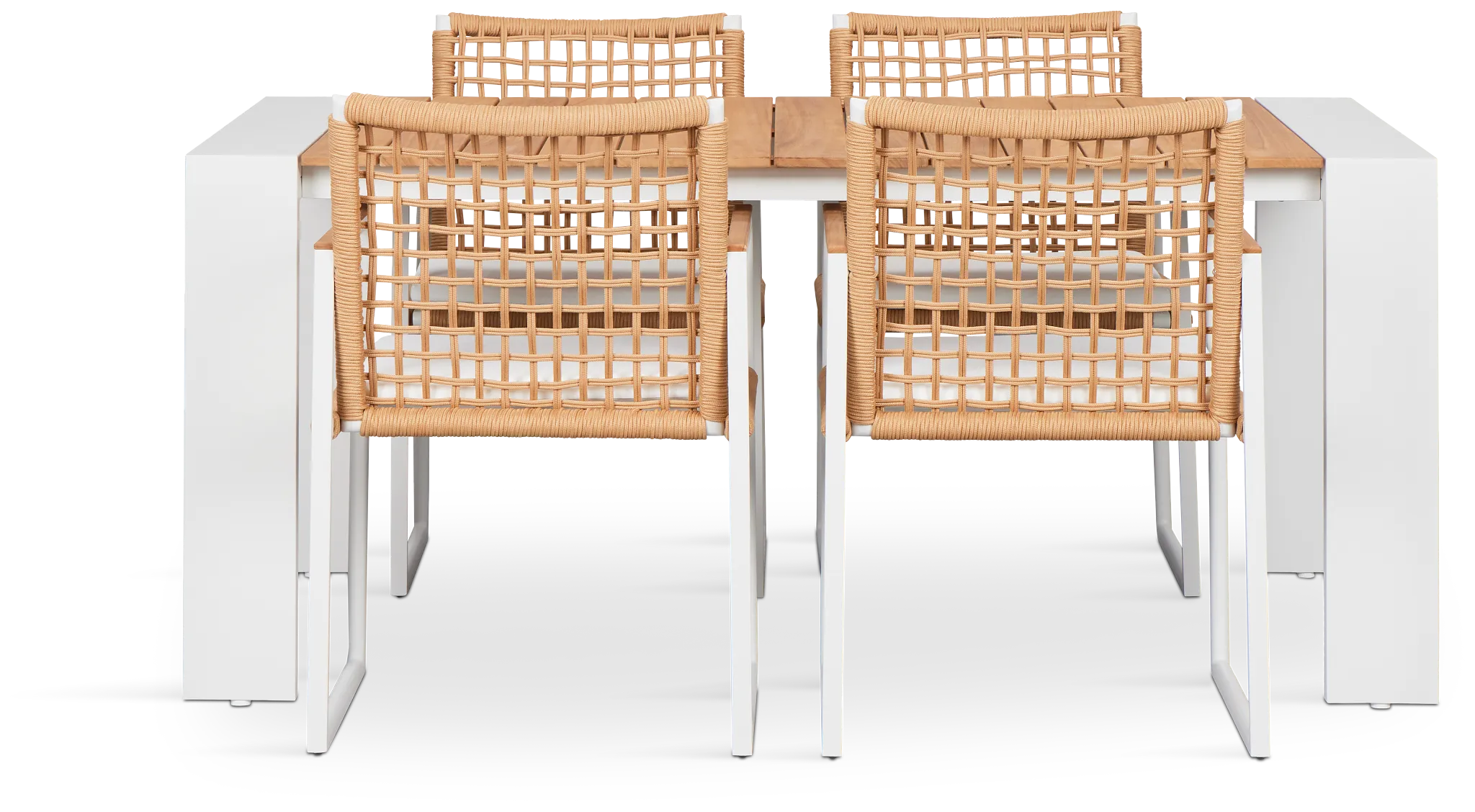 Sunrise Teak 65" Rectangular Table & 4 Teak Arm Chairs