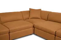 Aria Medium Brown Micro 8-piece Modular Sectional