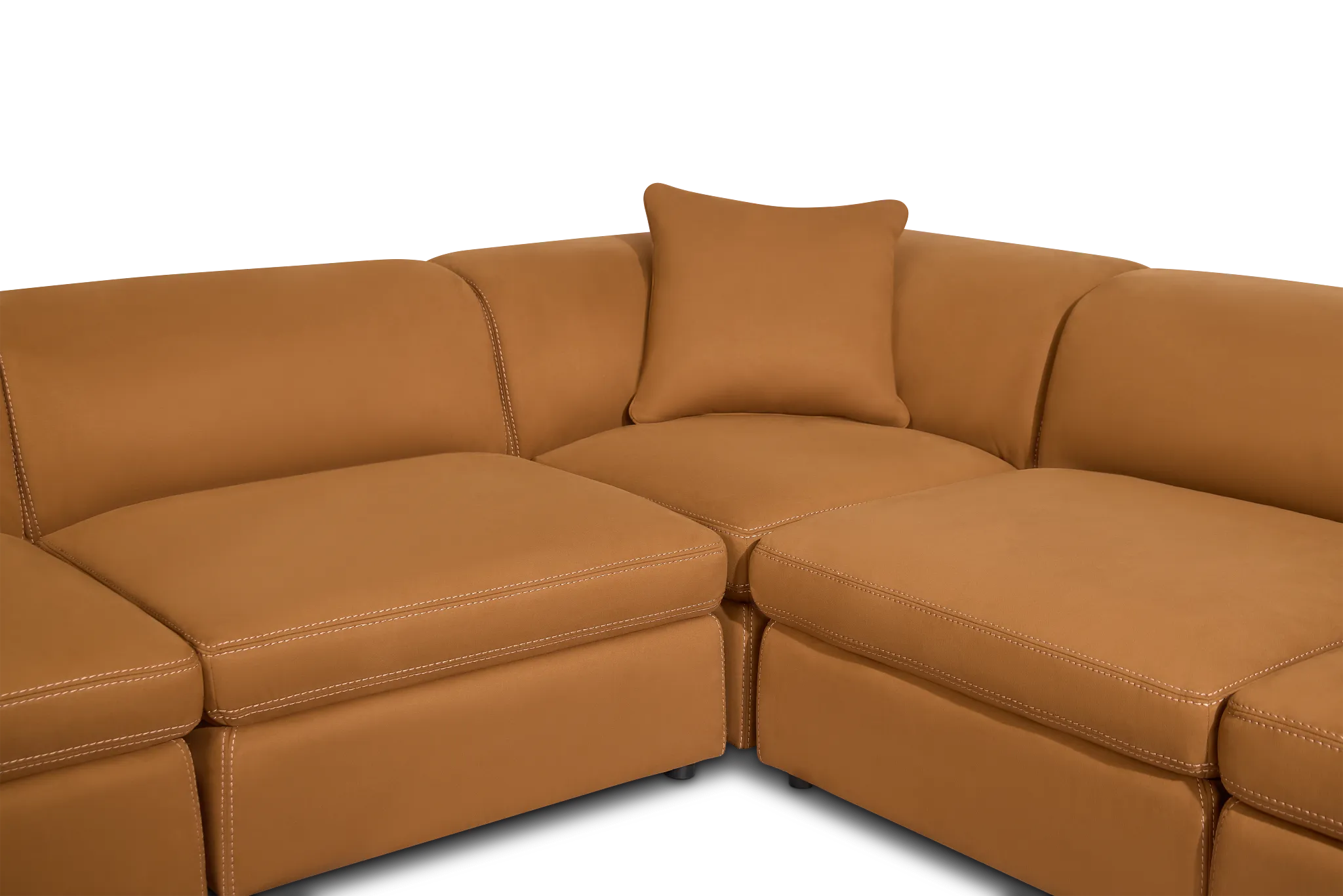 Aria Medium Brown Micro 8-piece Modular Sectional
