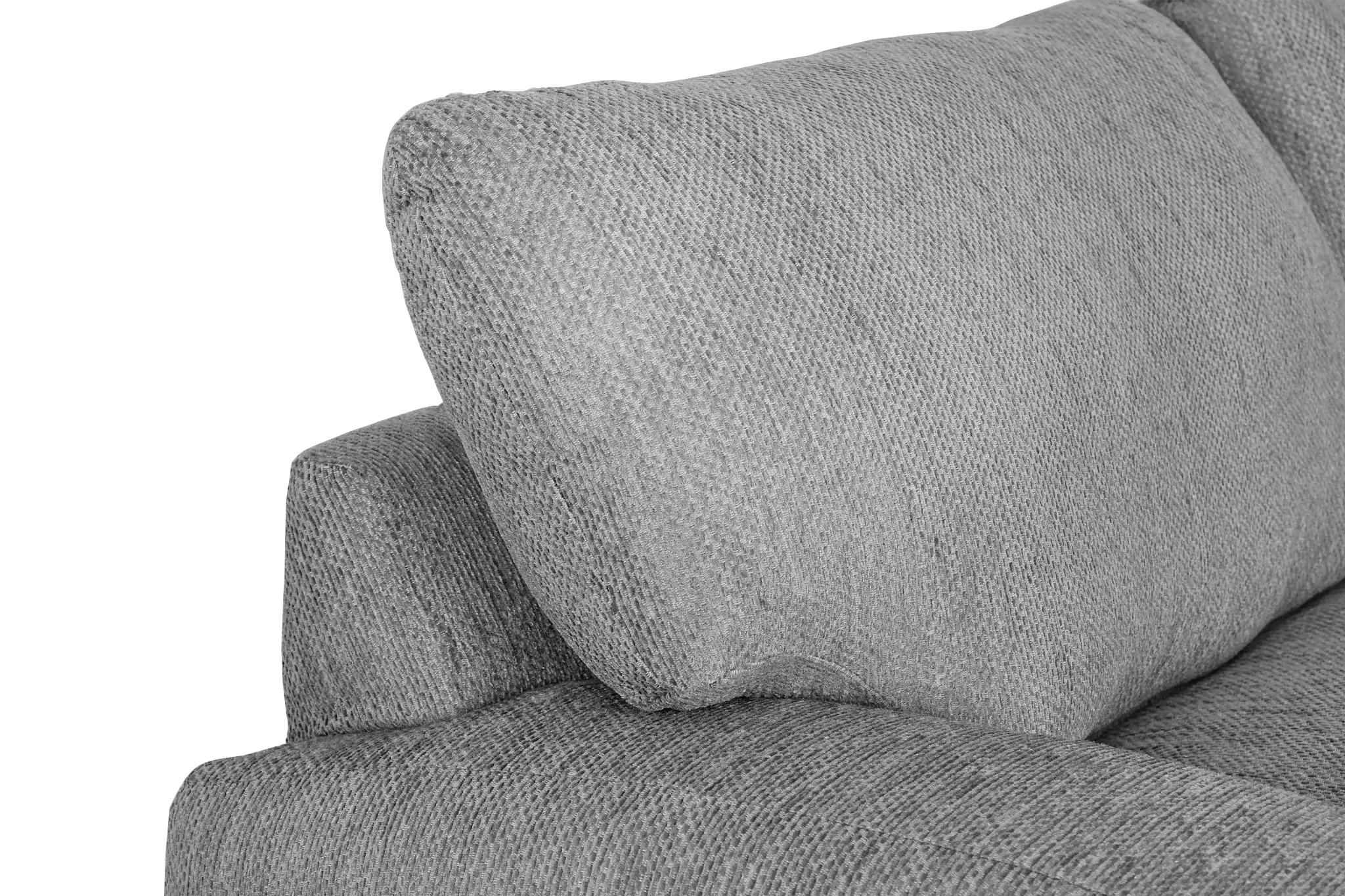 Alpha Light Gray Fabric Small Two-arm Sectional