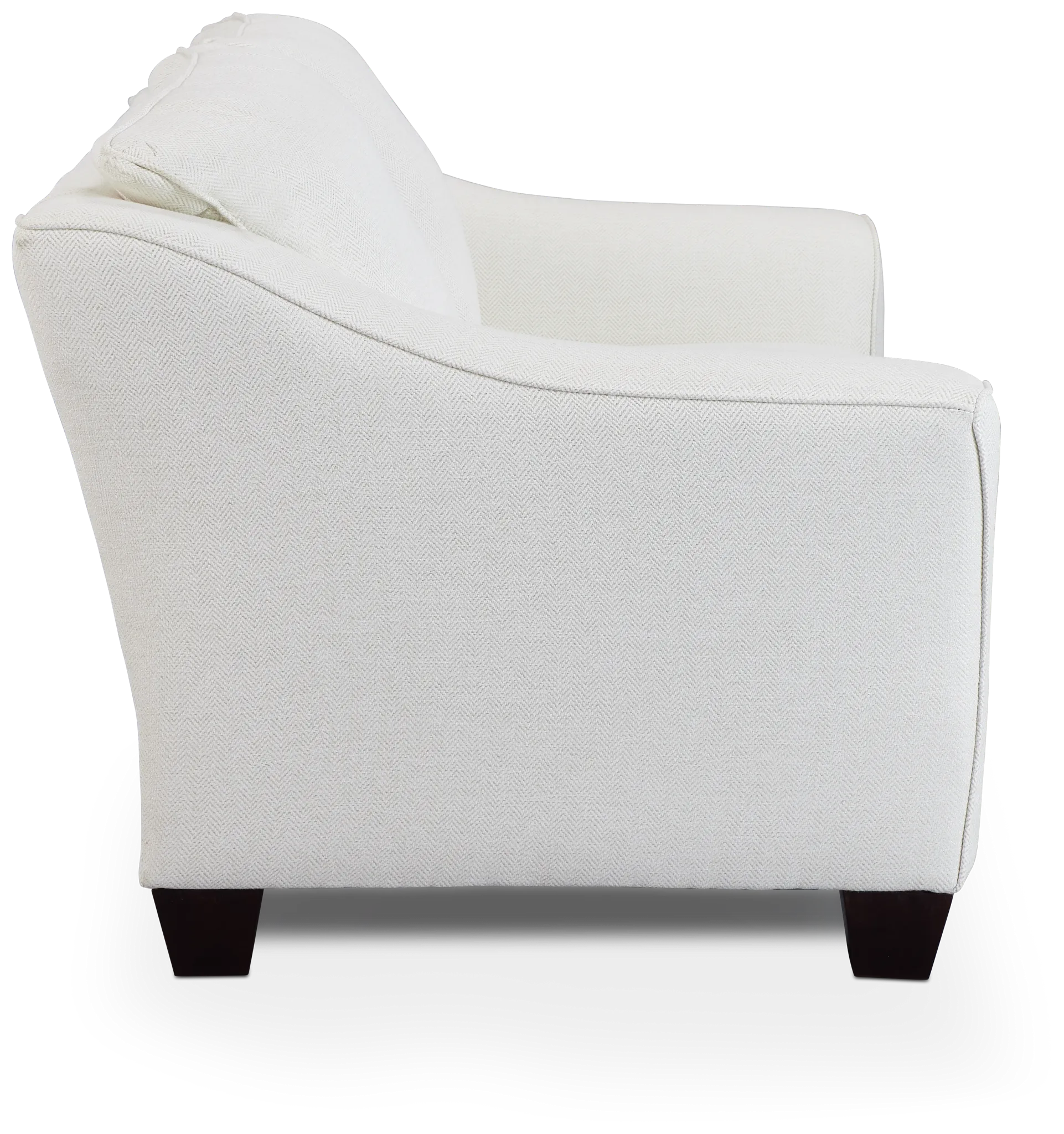 Avery White Fabric Loveseat