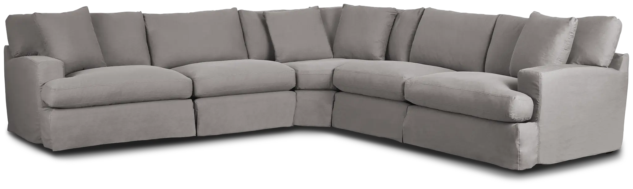 Delilah Gray Fabric Large Two-arm Sectional Delilah Gray Fabric Large Two-arm Sectional
