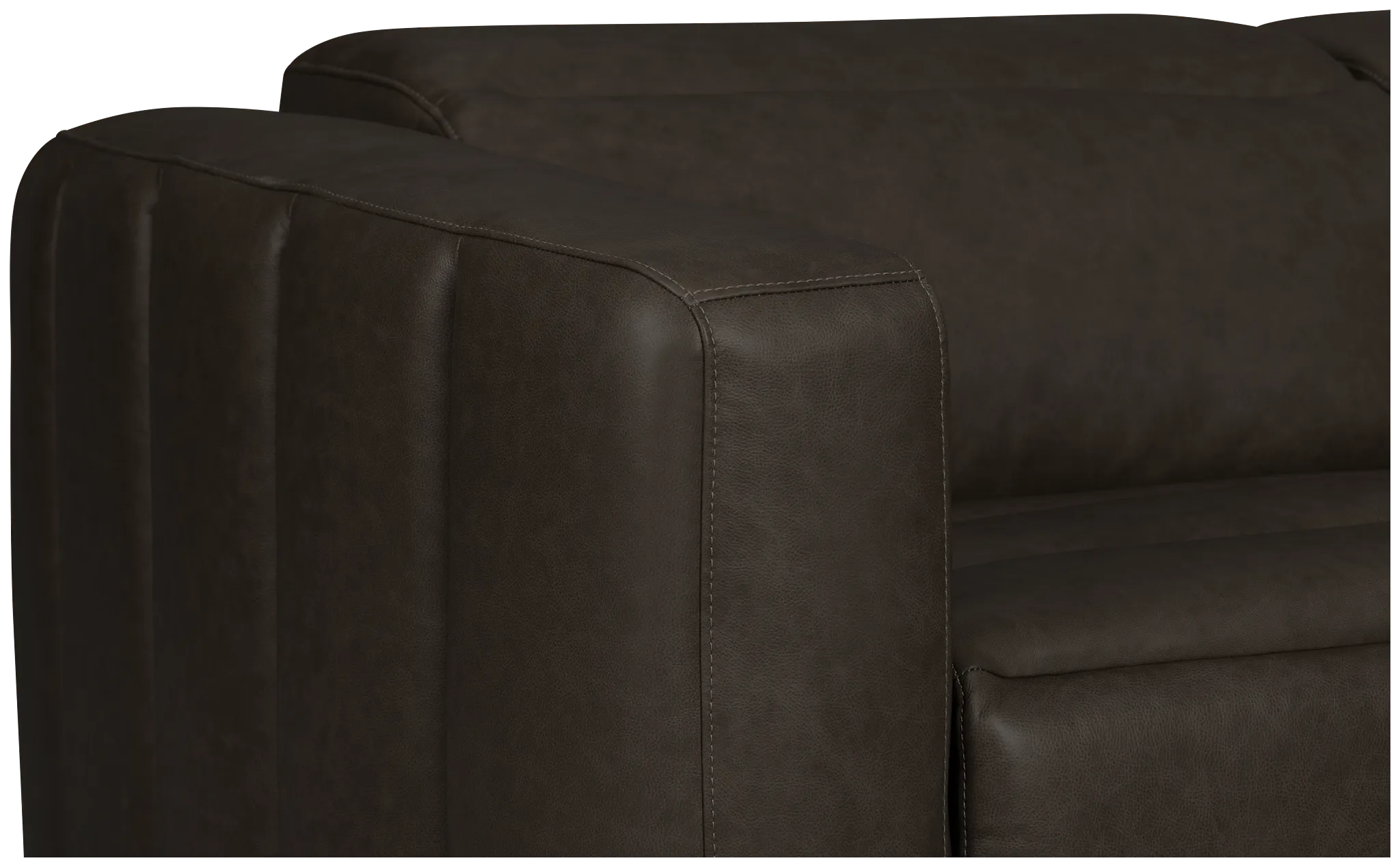 Jace Dark Gray Lthr/vinyl Right Chaise Power Reclining Sectional