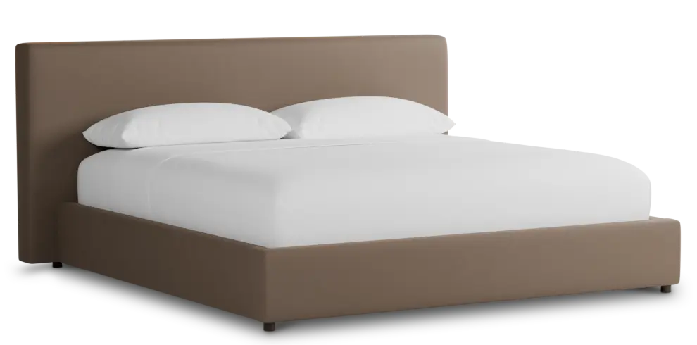 Grayton Joya Beige 44" Upholstered Platform Bed Grayton Joya Beige 44" Upholstered Platform Bed