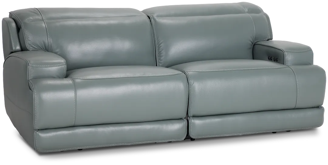 Reign Green Lthr/vinyl Power Reclining Sofa