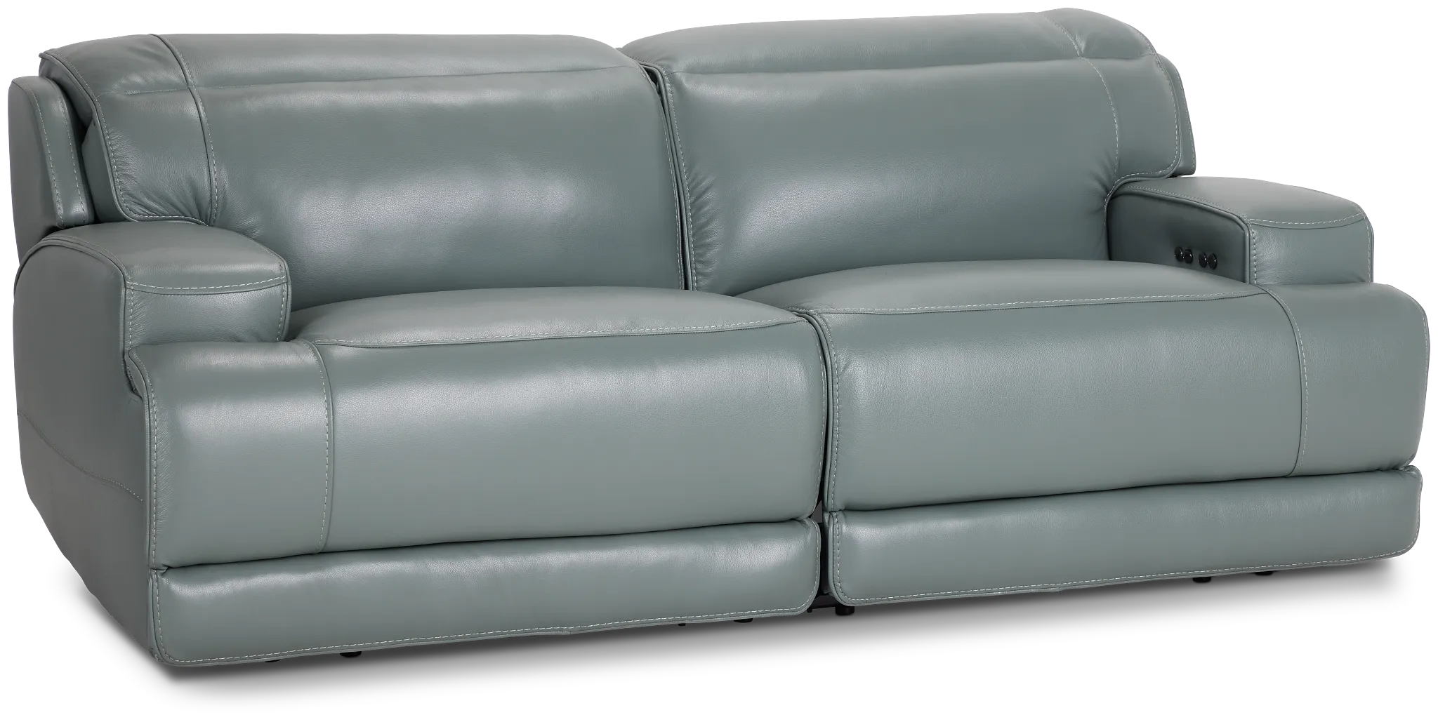 Reign Green Lthr/vinyl Power Reclining Sofa