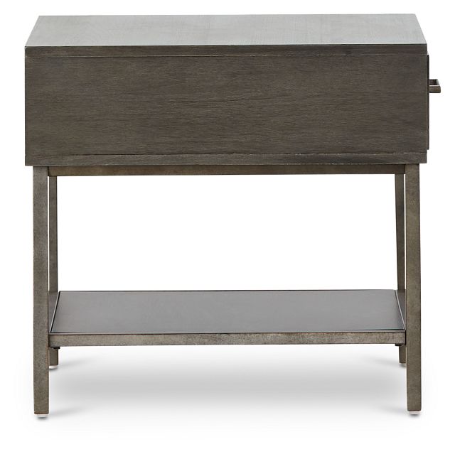 Fulton Dark Tone Wood Rectangular End Table