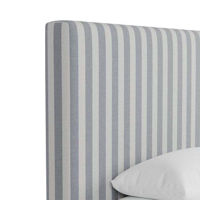 Grayton Sea Lane Light Gray 54" Upholstered Platform Bed