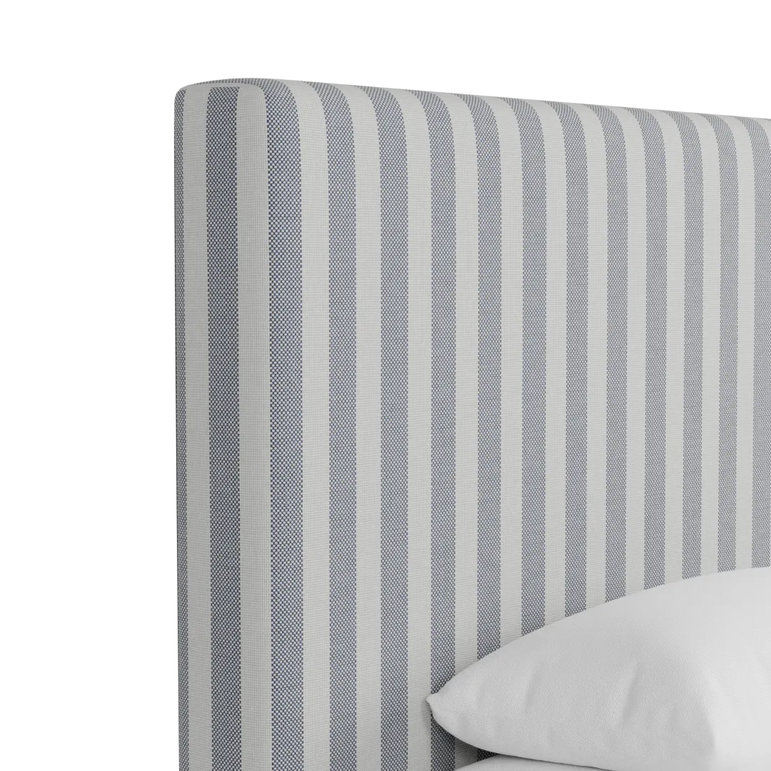 Grayton Sea Lane Light Gray 54" Upholstered Platform Bed