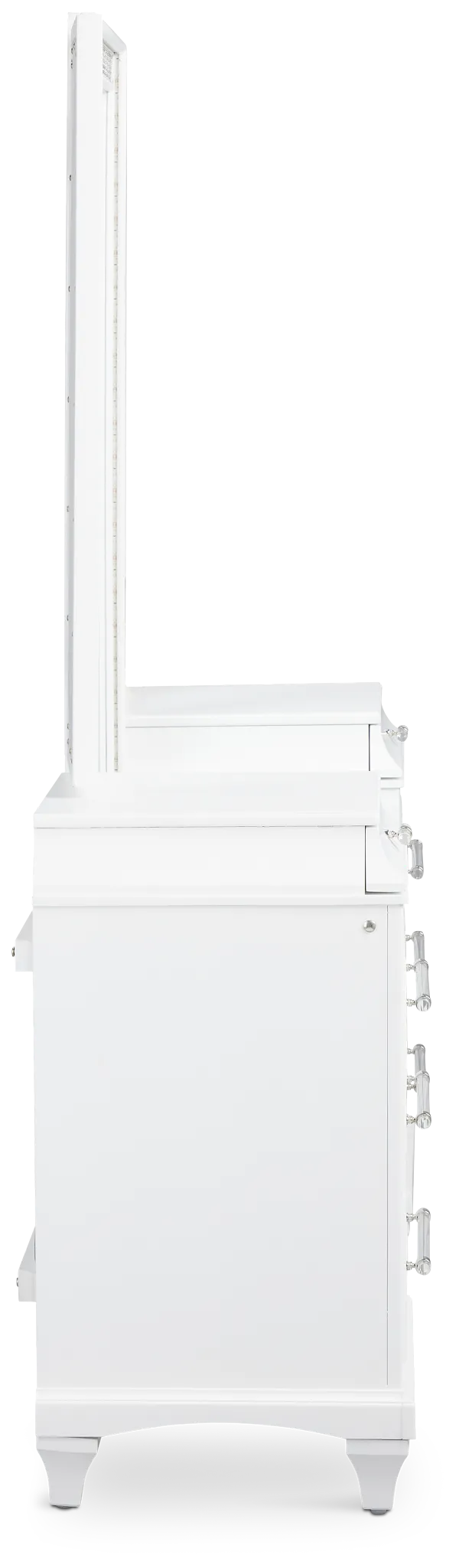 Milan White Vanity & Mirror