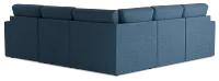 Citymod Blue Fabric Small Two-arm Sectional