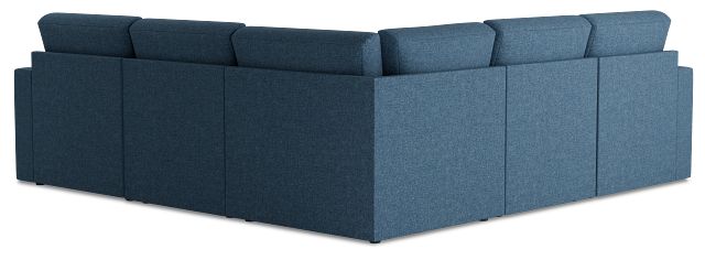 Citymod Blue Fabric Small Two-arm Sectional