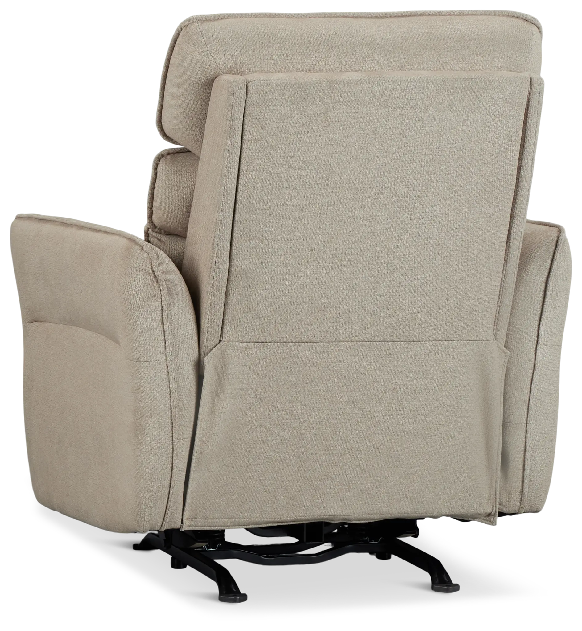 Preston Khaki Fabric Power Recliner With Heat And Massage Preston Khaki Fabric Power Recliner With Heat And Massage