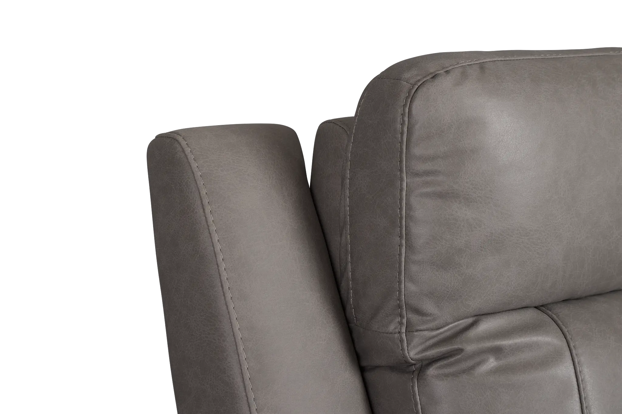 Colton Light Gray Micro Power Reclining Sofa W/ Power Headrest Colton Light Gray Micro Power Reclining Sofa W/ Power Headrest