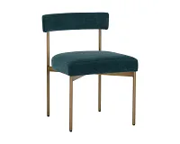 Mabel Dark Teal Upholstered Side Chair