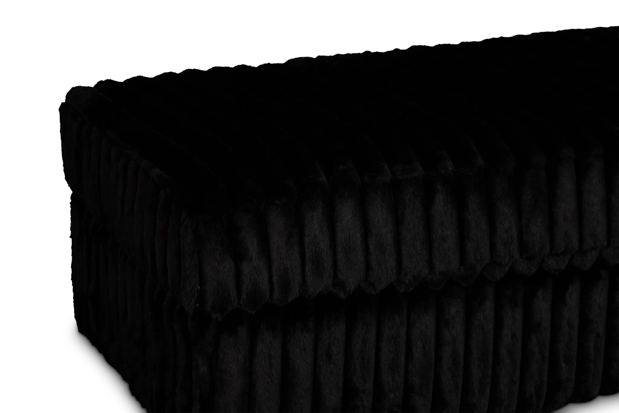 Teddy Black Fabric Ottoman Teddy Black Fabric Ottoman