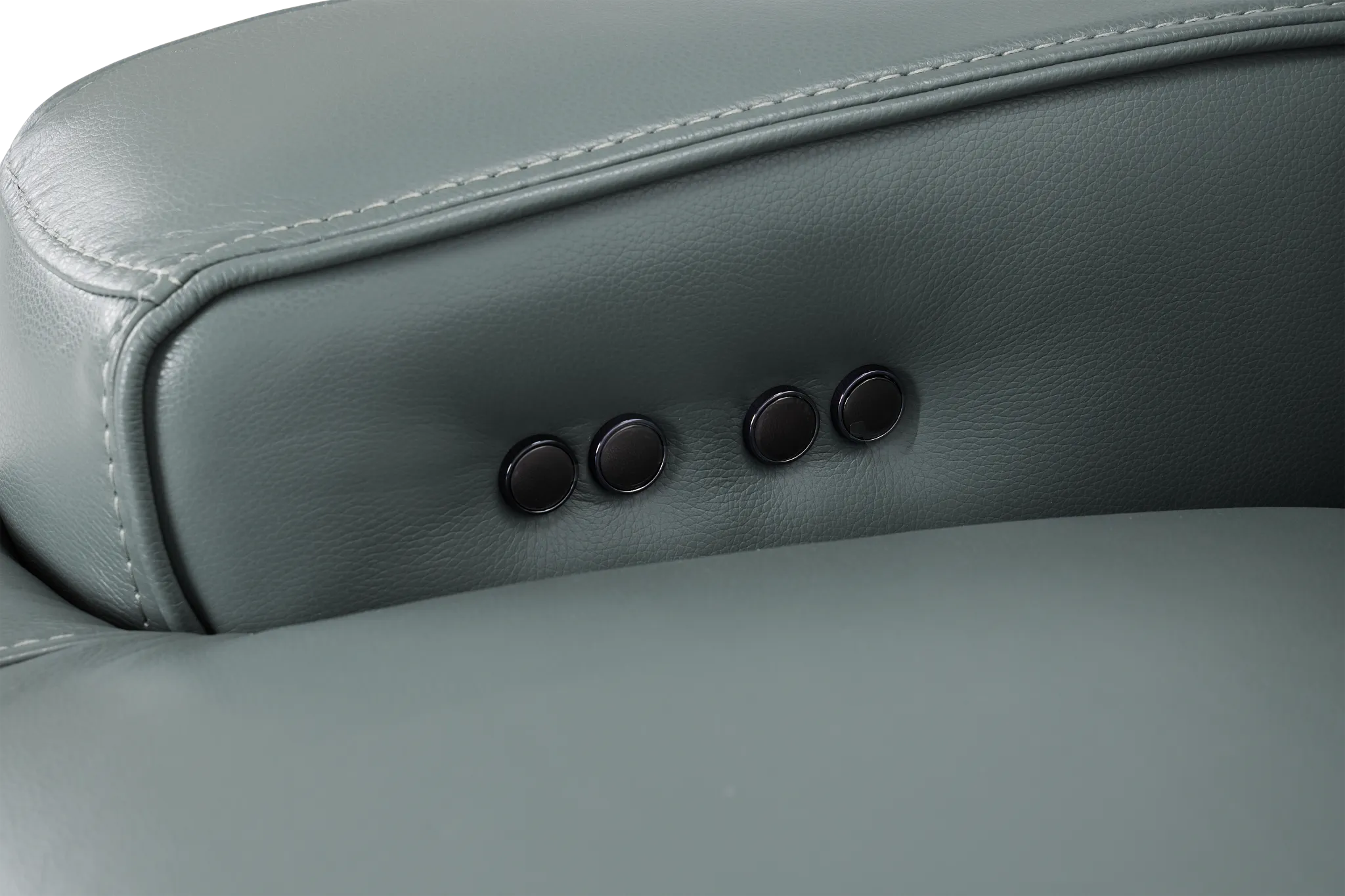 Reign Green Lthr/vinyl Power Recliner With Power Headrest