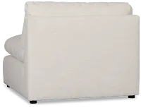 Serena White Fabric Armless Chair