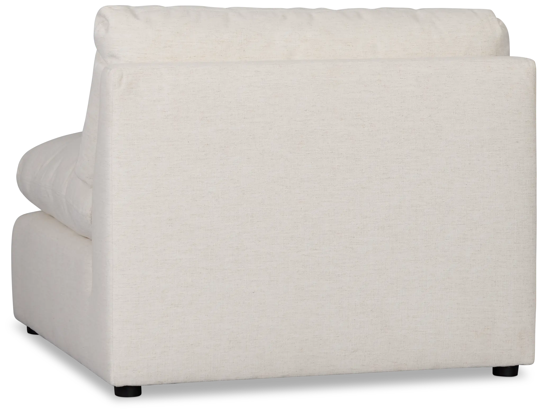 Serena White Fabric Armless Chair Serena White Fabric Armless Chair