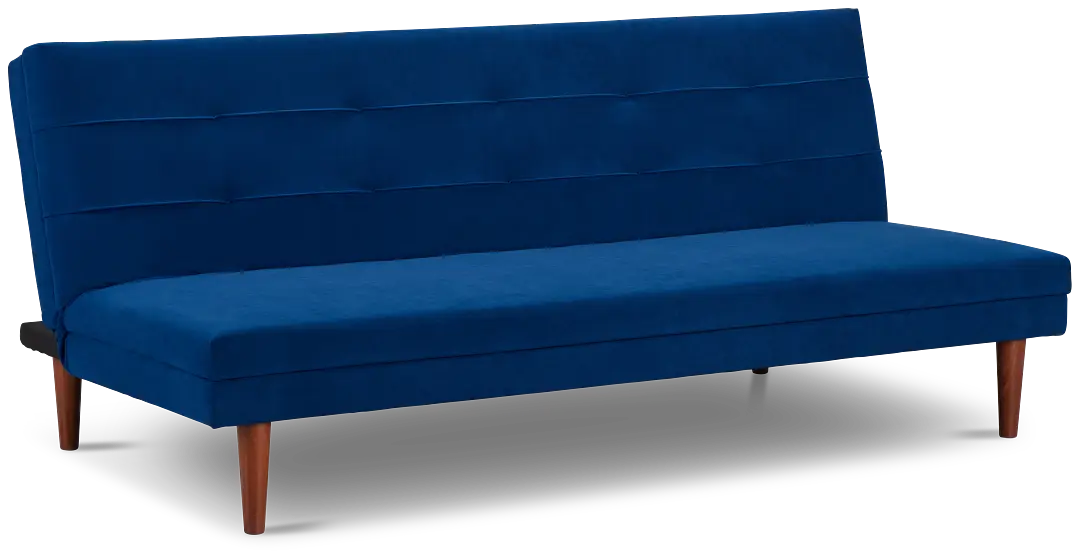 Ellie Dark Blue Velvet Sofa Futon Ellie Dark Blue Velvet Sofa Futon