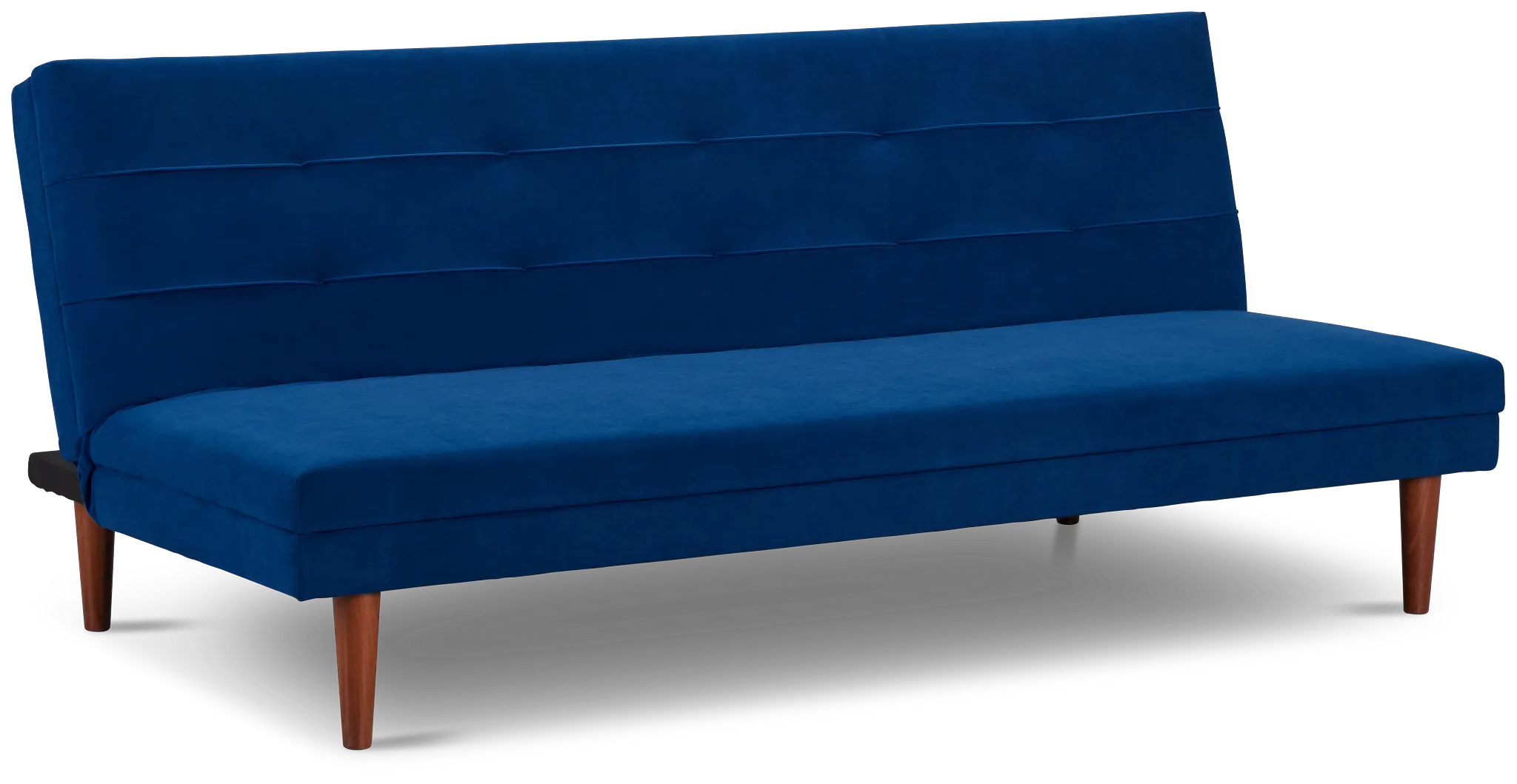 Ellie Dark Blue Velvet Sofa Futon