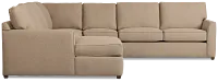 Tate Brown Fabric Large Left Chaise Sectional