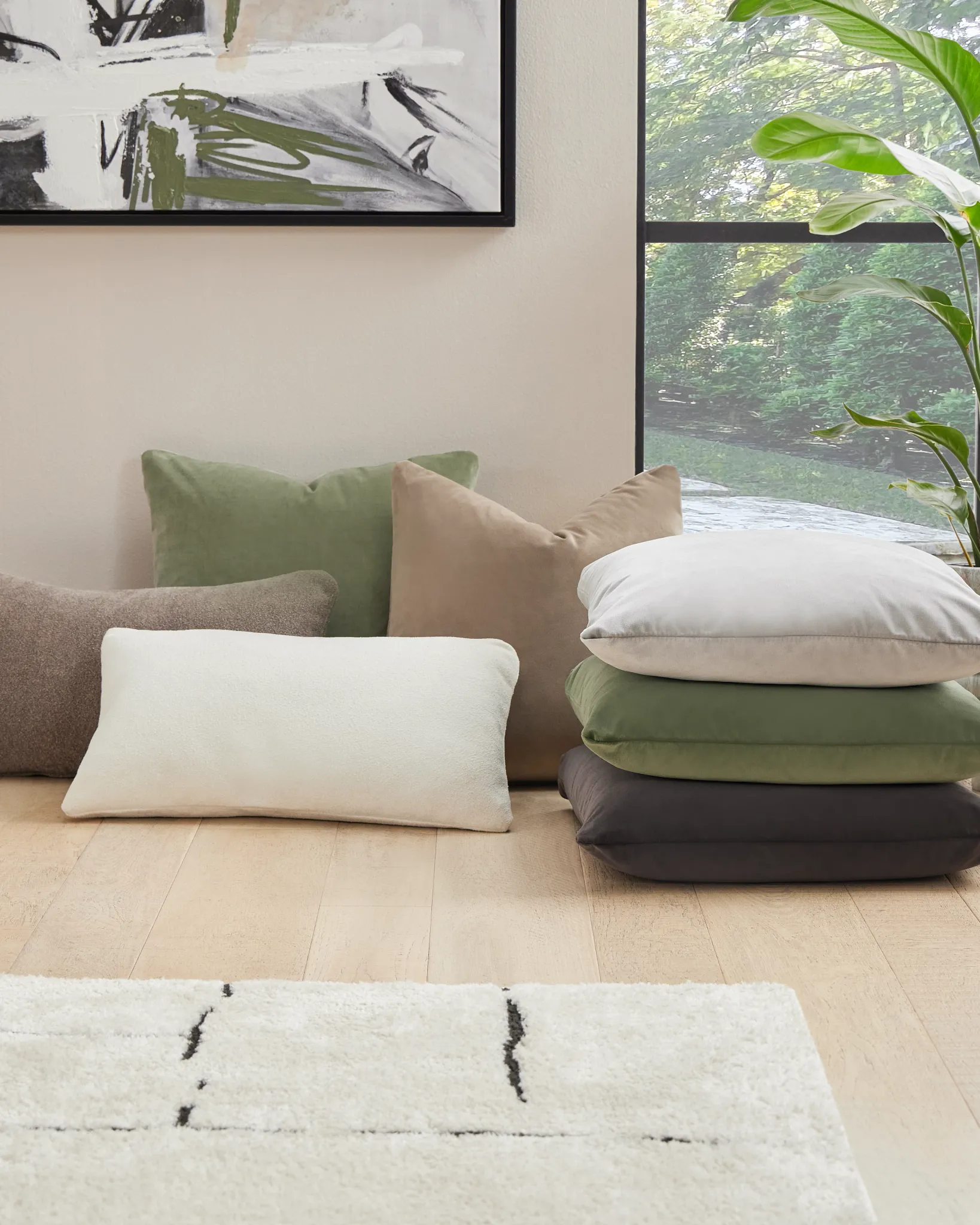 Eden Ivory Lumbar Accent Pillow