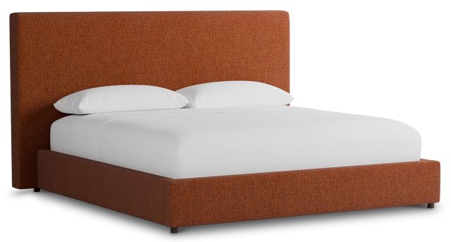 Grayton Elite Medium Brown 54" Upholstered Platform Bed