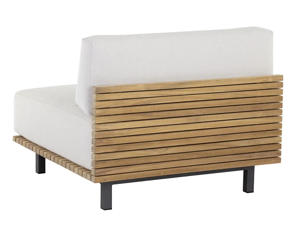 Libby Ivory Fabric Armless Chair