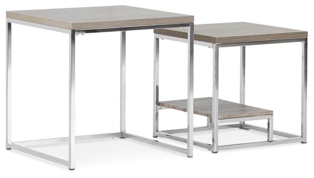 Elliot Gray Set Of 2 Nesting End Table