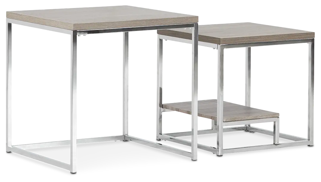 Elliot Gray Set Of 2 Nesting End Table Elliot Gray Set Of 2 Nesting End Table