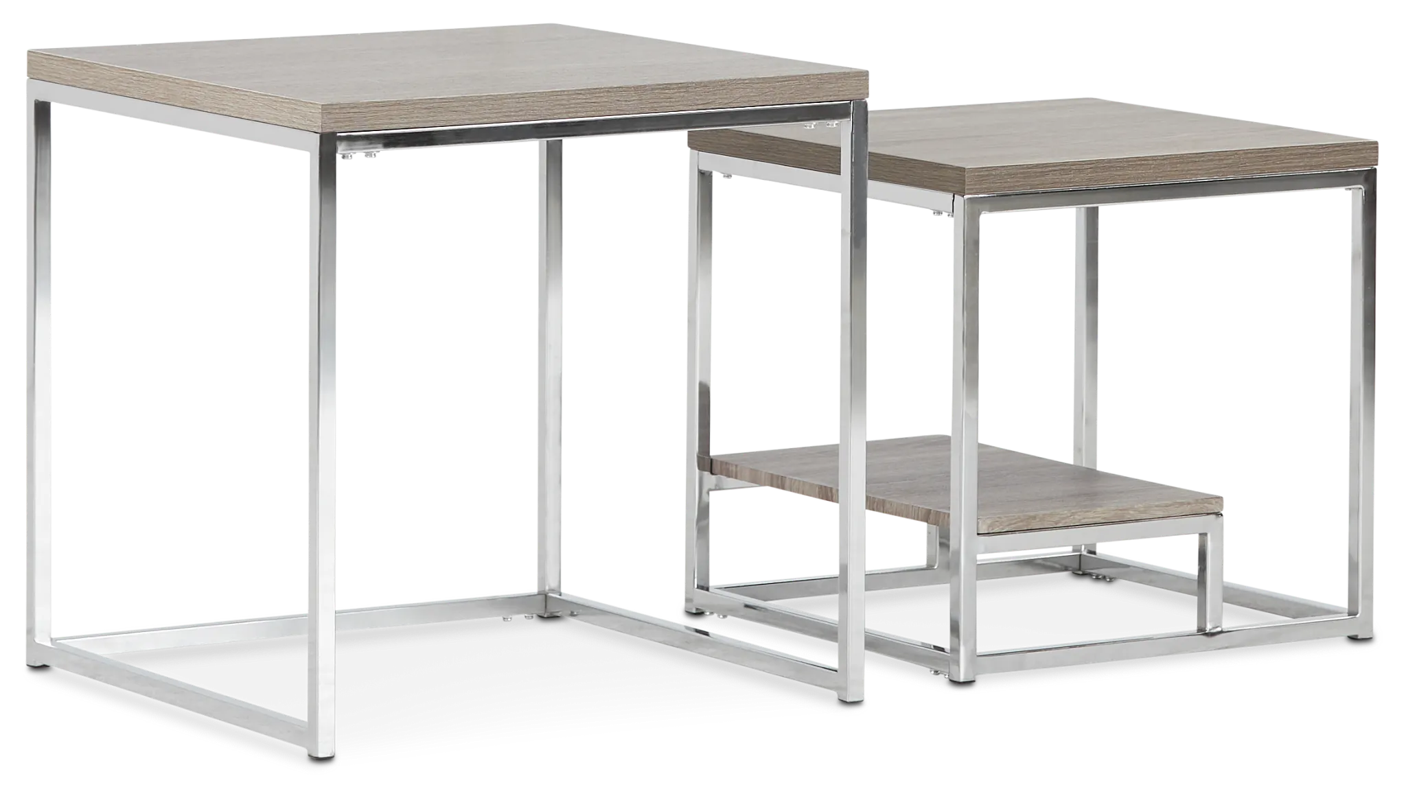 Elliot Gray Set Of 2 Nesting End Table