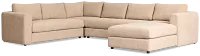 Alma Taupe Fabric Medium Right Chaise Sectional