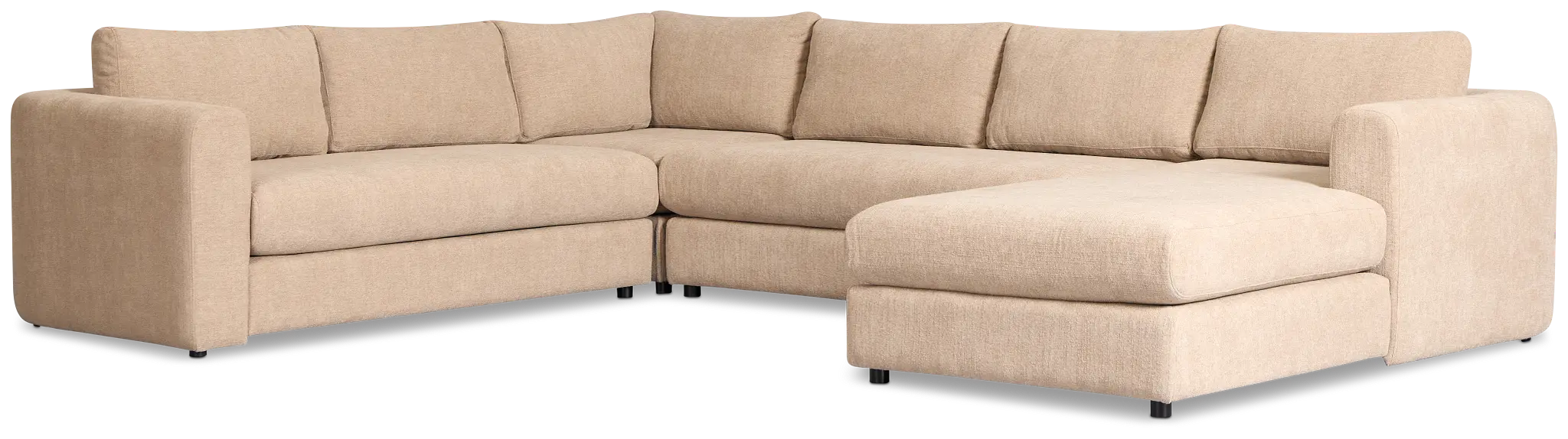 Alma Taupe Fabric Medium Right Chaise Sectional Alma Taupe Fabric Medium Right Chaise Sectional