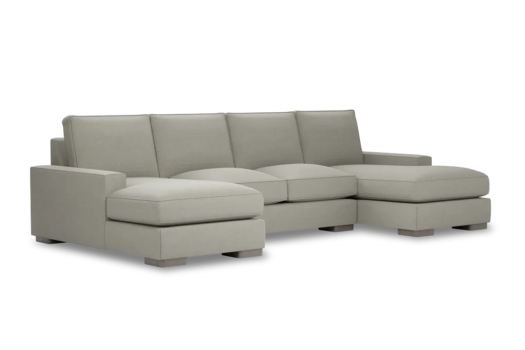 Edgewater Elite Gray Double Chaise Sectional
