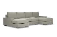 Edgewater Elite Gray Double Chaise Sectional